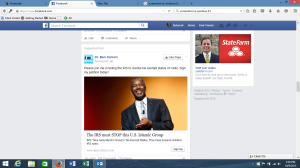 Ben Carson sponsored ad in my Facebook timeline